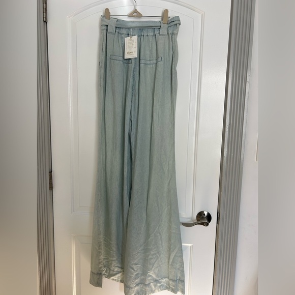 Show Me Your Mumu Lasso Anchor Chambray Wide Leg Pants  size 26 NWT - Picture 5 of 15